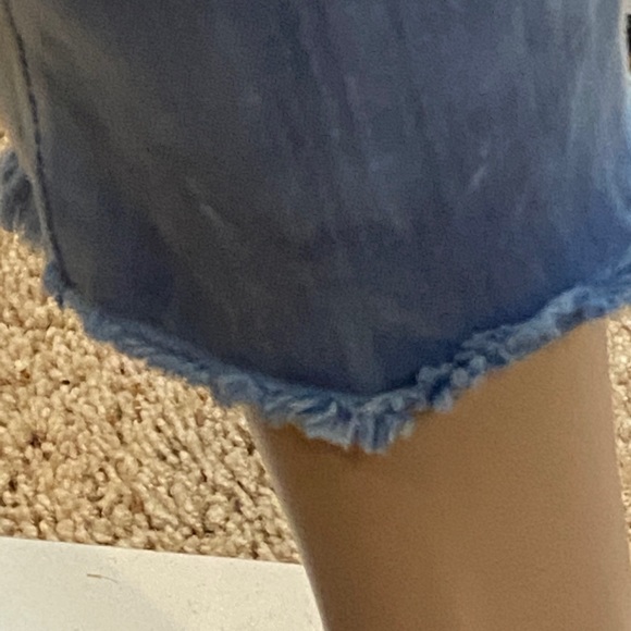 Tory Burch Ana Frayed Hem Ankle Jeans Tie-Dyed 2-tone Blue Size 27 EUC - Picture 5 of 8